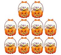 Borse Per Bambini Di Halloween | 10 Pezzi Borse Per Dolci | Sacchetto Trasparente Per Festa In Casa Esterno L Scuola Evento | Aula Cibo Dolci Per Ragazzi E Ragazze