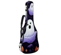 Borse per basso con Happy Halloween Spooky Pumpkins 47, custodia per chitarra acustica da 104 cm, custodia per chitarra elettrica Oxford impermeabile, per chitarra acustica classica, ukulele, Zucche