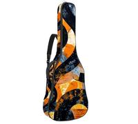 Borse per basso con lettere divertenti colorate, borsa per chitarra acustica da 40 a 41 pollici, custodia per chitarra elettrica Oxford impermeabile per chitarra acustica classica, ukulele, Lettere