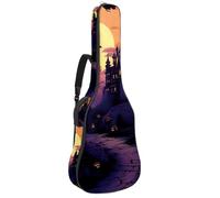 Borse per basso con motivo castello di Halloween 97, custodia per chitarra acustica da 104 cm, custodia per chitarra elettrica Oxford impermeabile, custodia per chitarra acustica classica, ukulele,