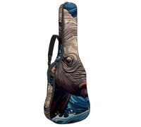 Borse per basso con Rhino 28 dalle corna rosse dei cartoni animati, custodia per chitarra acustica da 40 a 41 pollici, custodia impermeabile per chitarra elettrica Oxford per chitarra acustica