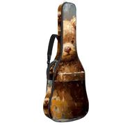 Borse per basso con simpatico orsetto, custodia per chitarra elettrica da 100 cm e 104 cm, custodia impermeabile Oxford per chitarra elettrica acustica e ukulele, Orsacchiotto carino, 42.9x16.9x4.7