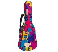Borse per basso con stampa di puzzle colorati 78, custodia per chitarra acustica da 40 a 41 pollici, custodia per chitarra elettrica Oxford impermeabile per chitarra acustica classica, ukulele, Stampa