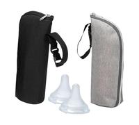 Borse Per Bottiglie Da 2 Pezzi E Ciucci Da 2 Pezzi, Borsa Per Bottiglie Isolata, Borsa Per Bottiglie Portatile, Adatta Per Viaggi E Uso Esterno