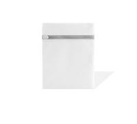 Borse per bucato riutilizzabili in rete, Borsa for il lavaggio a rete grossa e fine for biancheria for reggiseni neonati con cerniera bianca(Coarse Net 30x40cm)