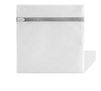 Borse per bucato riutilizzabili in rete, Borsa for il lavaggio a rete grossa e fine for biancheria for reggiseni neonati con cerniera bianca(Coarse Net 60x60cm)