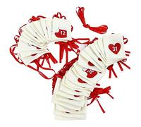 Borse per Calendario Dell'Avvento di Natale, Borse per Calendario Per Il Conto alla Rovescia di 31 Giorni, Tasche Riutilizzabili per Sacchetti Regalo Appesi per Decorazioni