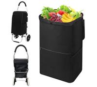 Borse per carrelli per carrello, borse per carrelli per borse per carrelli per la spesa Sostituzione Spettacolo Carrello Sostituzione Sostituzione Piegatura di borse da stoccaggio in stoffa oxford im