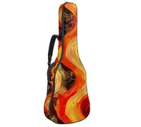 Borse per chitarra elettrica con lettere astratte, custodia per chitarra acustica da 40 a 41 pollici, custodia impermeabile Oxford per chitarra elettrica acustica, ukulele, Lettere astratte,