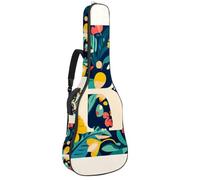 Borse per chitarra elettrica con lettere floreali astratte 6, custodia per chitarra acustica da 40 a 41 pollici, custodia impermeabile per chitarra elettrica Oxford per chitarra acustica classica,