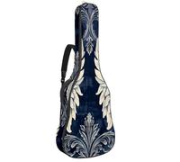 Borse per chitarra elettrica con stampa artistica estetica con ali d'angelo, custodia per chitarra acustica da 104 cm, custodia per chitarra elettrica Oxford impermeabile per chitarra acustica