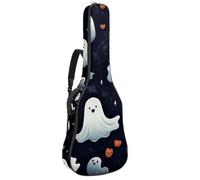 Borse per chitarra elettrica con stampa Halloween Spooky Boo 89, custodia per chitarra acustica da 104 cm, custodia per chitarra elettrica Oxford impermeabile, custodia per chitarra acustica classica,