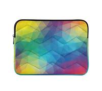 Borse per computer con gradiente arcobaleno geometrico per laptop, borsa imbottita per laptop 15.6 per donne e uomini