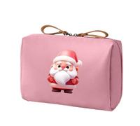 Borse Per Cosmetici Con Stampa Di Babbo Natale, Borsa Spaziosa Per Trucchi, Custodia Per Cosmetici Per Le Vacanze, Elegante Custodia Per Trucchi 9,5 X 6,3 X 6,3 Pollici Per Organizzare E Trasportare