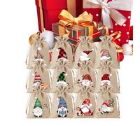 Borse per dolcetti natalizi - 12 pezzi Burlap riutilizzabili Decord Decor - Borse per snack natalizie | Per Halloween Ringraziamento Home Holiday Capodanno per adulti amici familiari partito