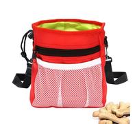 Borse per dolcetti per cuccioli, sacchetto per dolcetti per cani, cintura Fanny Pack per animali domestici, tasca per passeggiate per cani, distributore di sacchetti per escrementi in, rosso, Se
