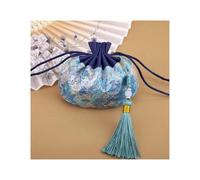 Borse per gioielli in broccato di seta, Bustina cinese da 4 pezzi, cordoncino con nappa, 4x5 pollici, for appendere il profumo dei gioielli(H6)