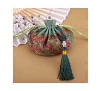 Borse per gioielli in broccato di seta, Bustina cinese da 4 pezzi, cordoncino con nappa, 4x5 pollici, for appendere il profumo dei gioielli(H2)