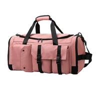 Borse per il fine settimana da donna - Grande borsa da viaggio impermeabile - Borsa multifunzione con separazione a secco e bagnato per bottiglie d'acqua, vestiti, campeggio e ospedale, Colore: rosa