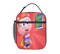 Borse per il pranzo a tema Super Anime Why! Borsa termica per il pranzo, riutilizzabile, portatile, per ufficio, picnic, 25,4 x 10,2 x 20,3 cm