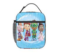 Borse per il pranzo a tema Super Anime Why! Borsa termica per il pranzo, riutilizzabile, portatile, per ufficio, picnic, 25,4 x 10,2 x 20,3 cm