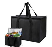 Borse per il pranzo - Borsa per il pranzo isolata | Fresco pranzo in borsa | Tote di drogheria riutilizzabile con cerniera | Sacchetto termico per cibo caldo e freddo | Box di consegna di alimenti gra