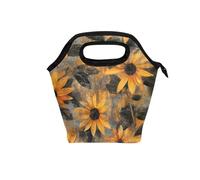 Borse per il pranzo da uomo con manico curvo scatola per il pranzo isolata a tenuta stagna morbida lato borsa termica per picnic campeggio nero - Eyed Susan Blended