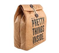 Borse per il pranzo in carta marrone - Borse per la spesa in carta lavabile,Borsa della spesa ecologica in carta , borsa termica riutilizzabile per il pranzo per uomini, donne e bambini Delr