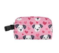 Borse per il pranzo per adulti, comoda scatola per il pranzo per le donne, mantiene il cibo caldo, borsa termica per scuola/picnic cartone animato carino cane rosa a forma di cuore