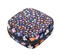 Borse per il primo periodo per la scuola, borsa colorata con motivo floreale ditsy per assorbenti igienici, borsa con cerniera per coppette mestruali, sacchetti per tamponi da donna