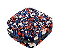 Borse per il primo periodo per la scuola, borsa per assorbenti igienici, sacchetto per coppetta mestruale con cerniera, sacchetti per tamponi colorati con motivo floreale da donna