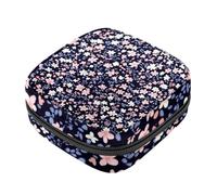 Borse per il primo periodo per la scuola, borsa per assorbenti igienici, sacchetto per coppetta mestruale con cerniera, sacchetti per assorbenti senza cuciture con fiore ditsy colorato per le donne