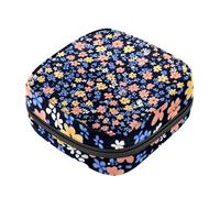 Borse per il primo periodo per la scuola, borsa per assorbenti igienici, sacchetto per coppetta mestruale con cerniera, sacchetti per assorbenti colorati con motivo floreale ditsy da donna