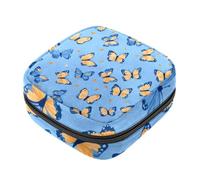 Borse per il primo periodo per la scuola, borsa per assorbenti igienici, sacchetto per coppetta mestruale con cerniera, sacchetti per assorbenti con motivo farfalle senza cuciture per donne