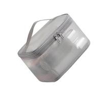 Borse per il trucco a maglie multiple tasche aperte borsa cosmetica resistente all'acqua uso quotidiano palestra accessori da viaggio portatili da appendere organizzatori da viaggio, Grigio, B