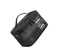 Borse per il trucco a maglie multiple tasche aperte borsa cosmetica resistente all'acqua uso quotidiano palestra accessori da viaggio portatili da appendere organizzatori da viaggio, Nero , D