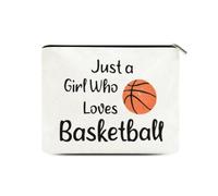 Borse per il trucco da basket per le donne amanti del basket sacchetti cosmetici da viaggio articoli da toeletta trucco con cerniera sacchetto regalo di compleanno, Basket 2