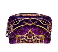 Borse per il trucco da donna,borsa da toilette per uomo,amore mandala viola cosmico,borsa per cosmetici da viaggio