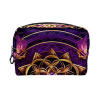 Borse per il trucco da donna,borsa da toilette per uomo,amore mandala viola cosmico,borsa per cosmetici da viaggio