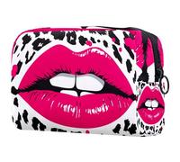 Borse per il trucco da donna,borsa da toilette per uomo,Bacio di leopardo astratto contemporaneo,borsa per cosmetici da viaggio
