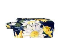 Borse per il trucco da donna,borsa da toilette per uomo,Fiore Acquerello Margherita Girasole,borsa per cosmetici da viaggio