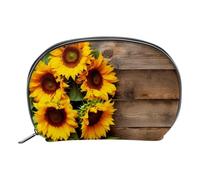 Borse per il trucco da donna,borsa da toilette per uomo,fiori su fondo di legno vecchio,borsa per cosmetici da viaggio