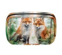 Borse per il trucco da donna,borsa da toilette per uomo,fiume di acqua di volpe,borsa per cosmetici da viaggio
