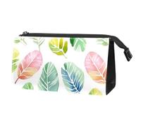 Borse per il trucco da donna,borsa da toilette per uomo,Foglie di palme verdi tropicali,borsa per cosmetici da viaggio