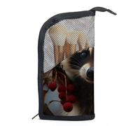 Borse per il trucco da donna,borsa da toilette per uomo,Frutto del panda rosso della foresta,borsa per cosmetici da viaggio