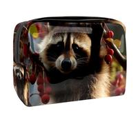Borse per il trucco da donna,borsa da toilette per uomo,Frutto del panda rosso della foresta,borsa per cosmetici da viaggio