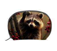 Borse per il trucco da donna,borsa da toilette per uomo,Frutto del panda rosso della foresta,borsa per cosmetici da viaggio