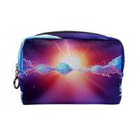 Borse per il trucco da donna,borsa da toilette per uomo,le balene baciano la luna dell'oceano,borsa per cosmetici da viaggio