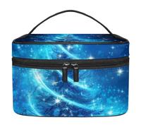 Borse per il trucco da donna,borsa da toilette per uomo,natale albero magico blu,borsa per cosmetici da viaggio