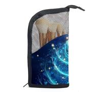 Borse per il trucco da donna,borsa da toilette per uomo,natale albero magico blu,borsa per cosmetici da viaggio